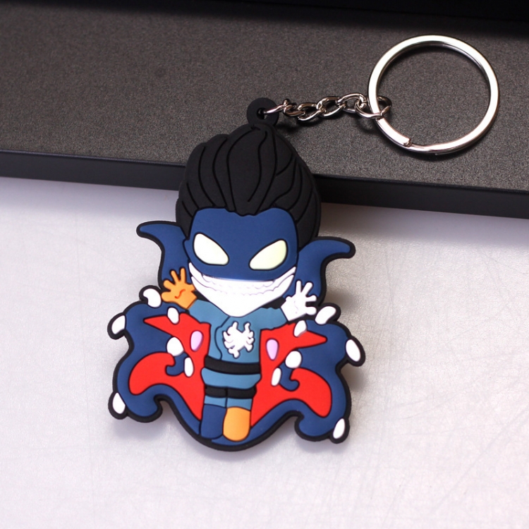Spiderman Anime peripheral double-sided soft rubber keychain PVC pendant 6-8cm price for 5 pcs
