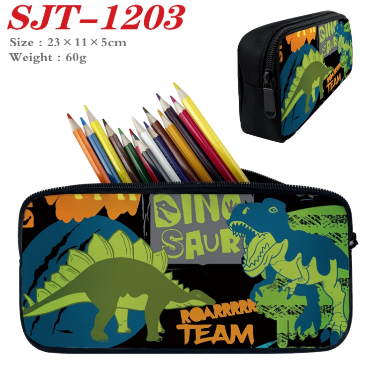 Dinosaur series  Anime nylon student pencil case 23x11x5cm  SJT-1203