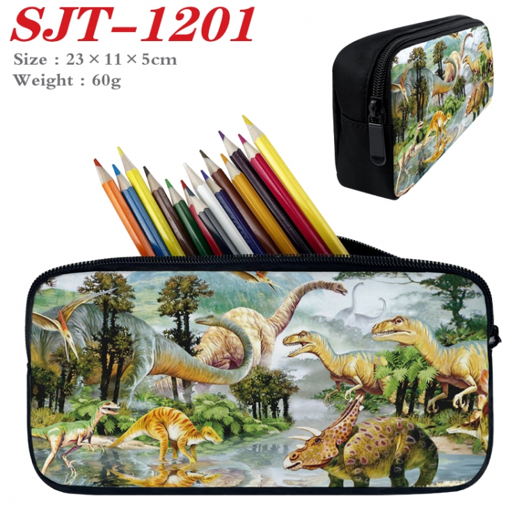 Dinosaur series  Anime nylon student pencil case 23x11x5cm  SJT-1201
