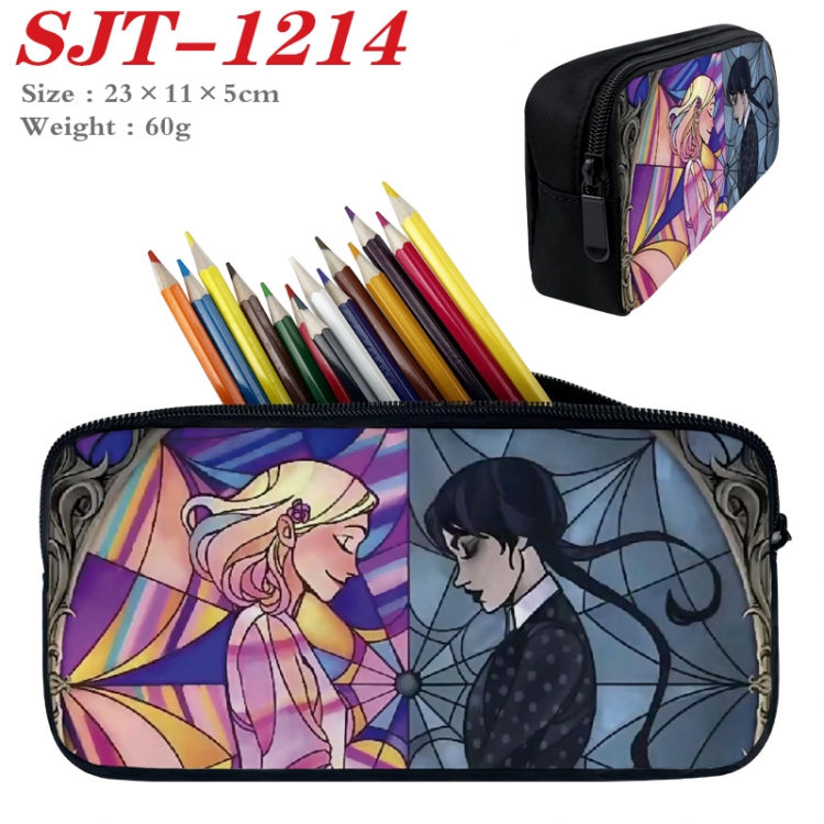 Wednesday  Anime nylon student pencil case 23x11x5cm SJT-1214