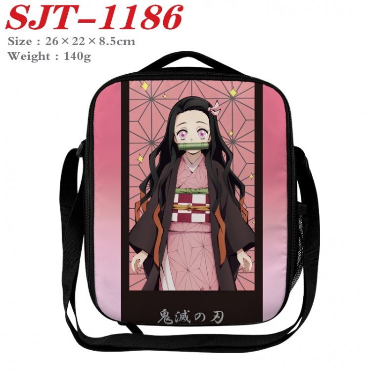 Demon Slayer Kimets Anime Lunch Bag Crossbody Bag 26x22x8.5cm SJT-1186