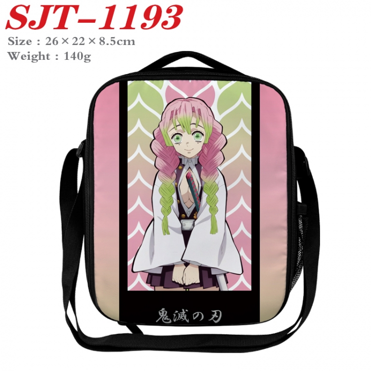 Demon Slayer Kimets Anime Lunch Bag Crossbody Bag 26x22x8.5cm  SJT-1193