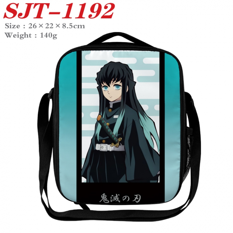 Demon Slayer Kimets Anime Lunch Bag Crossbody Bag 26x22x8.5cm SJT-1192