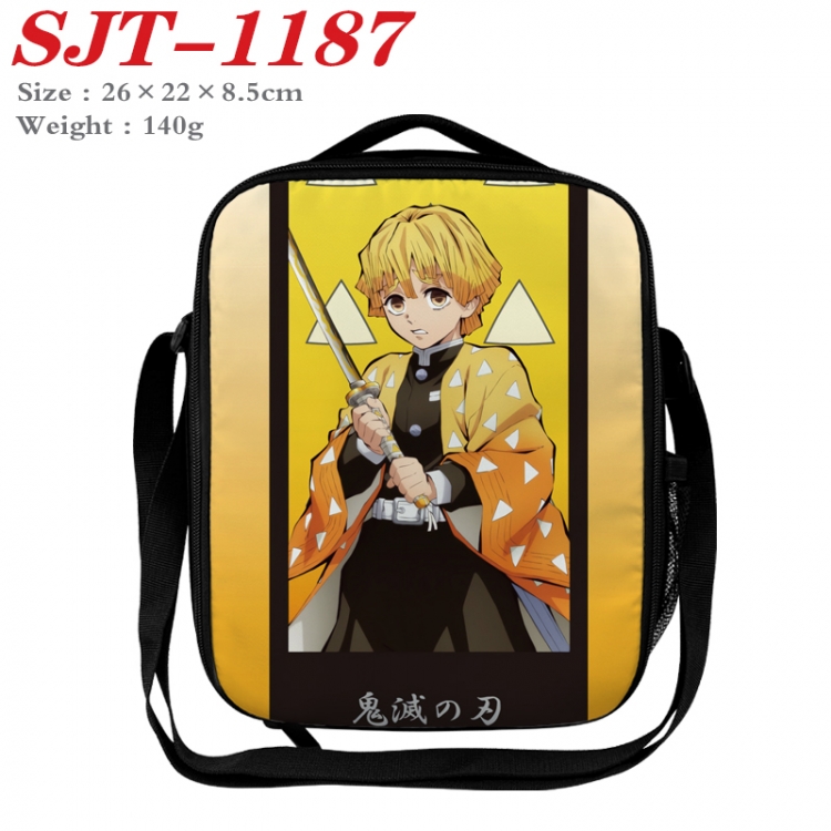 Demon Slayer Kimets Anime Lunch Bag Crossbody Bag 26x22x8.5cm SJT-1187