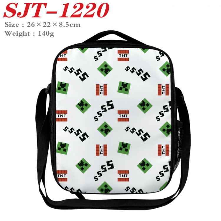 Minecraft  Anime Lunch Bag Crossbody Bag 26x22x8.5cm SJT-1220