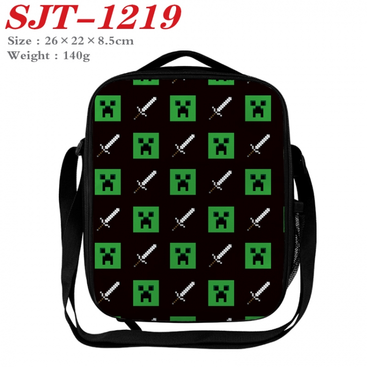 Minecraft  Anime Lunch Bag Crossbody Bag 26x22x8.5cm  SJT-1219