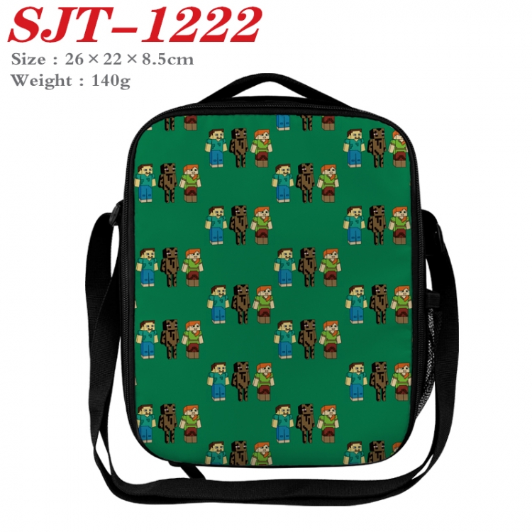 Minecraft  Anime Lunch Bag Crossbody Bag 26x22x8.5cm SJT-1222