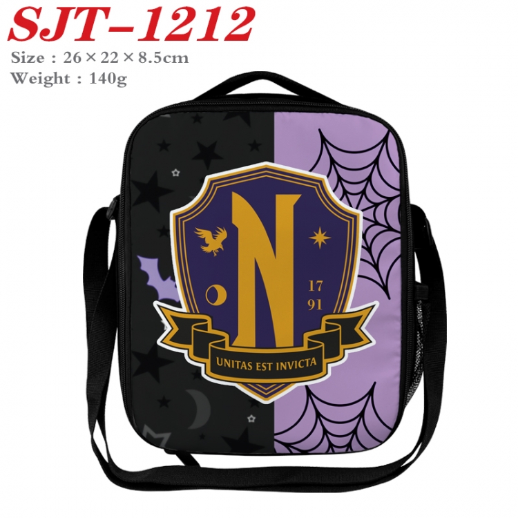 Wednesday Anime Lunch Bag Crossbody Bag 26x22x8.5cm SJT-1212