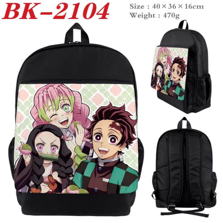 Demon Slayer Kimets New nylon canvas waterproof backpack 40X36X16CM BK-2104