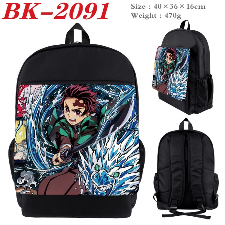 Demon Slayer Kimets New nylon canvas waterproof backpack 40X36X16CM  BK-2091