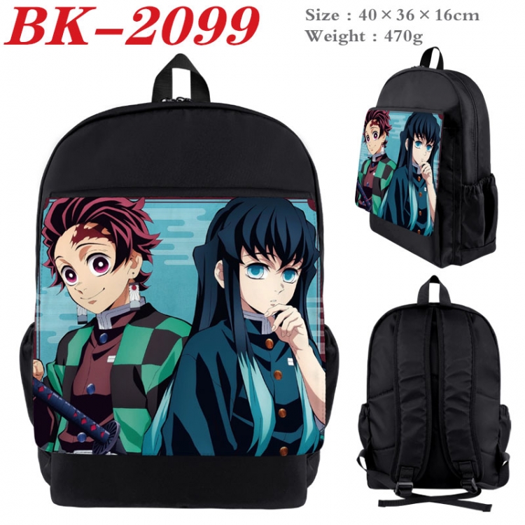 Demon Slayer Kimets New nylon canvas waterproof backpack 40X36X16CM  BK-2099