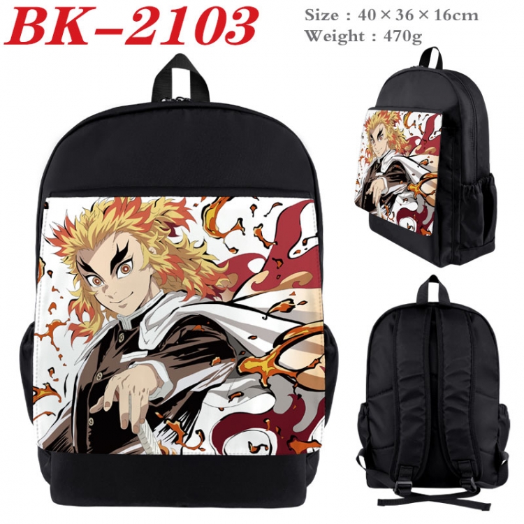 Demon Slayer Kimets New nylon canvas waterproof backpack 40X36X16CM BK-2103