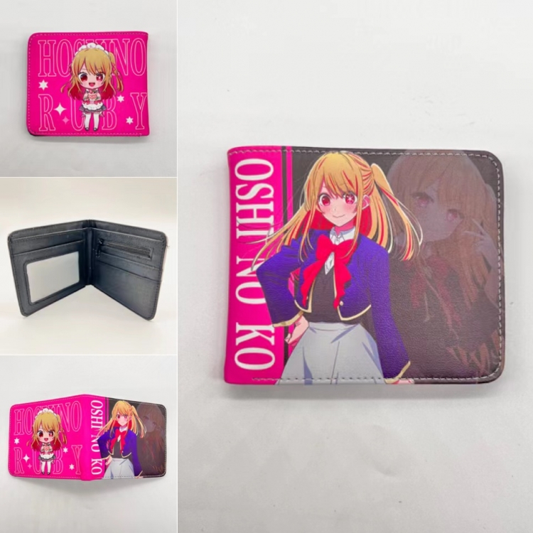 Oshi no ko  Full color  Two fold short card case wallet 11X9.5CM