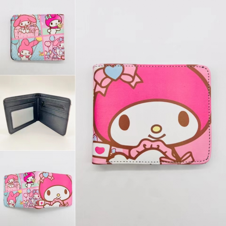 Melody Full color  Two fold short card case wallet 11X9.5CM