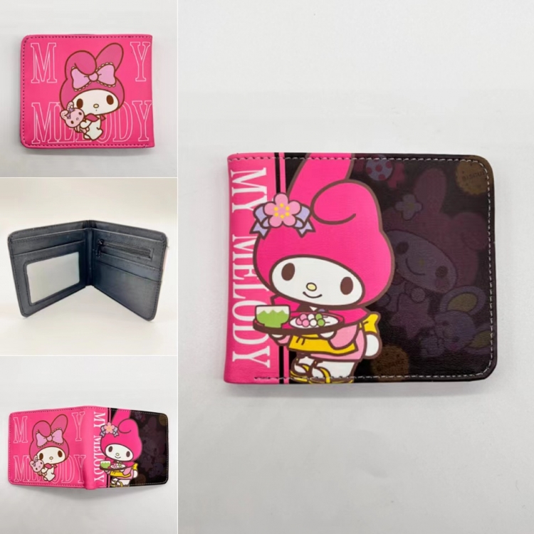Melody Full color  Two fold short card case wallet 11X9.5CM