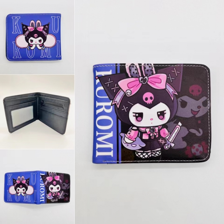 Kurom Full color  Two fold short card case wallet 11X9.5CM