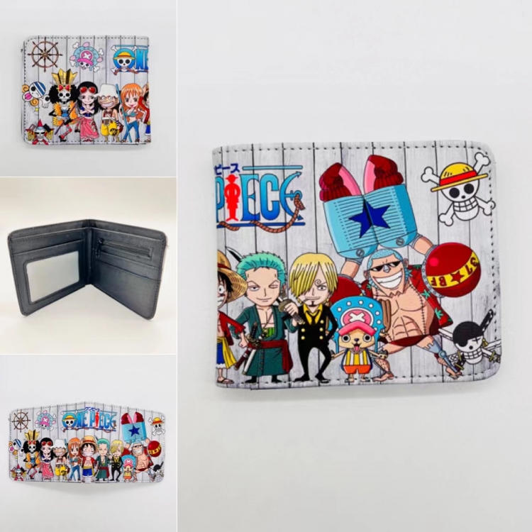 One Piece Full color  Two fold short card case wallet 11X9.5CM