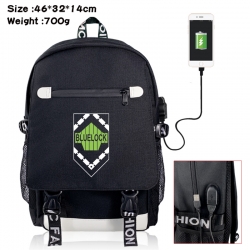 BLUE LOCK canvas USB backpack ...