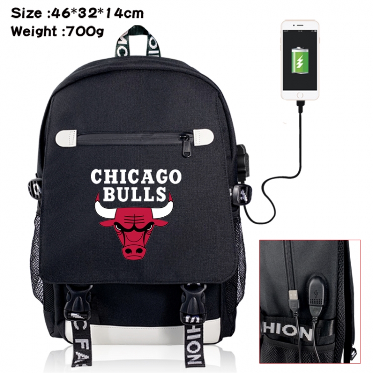 physical culture canvas USB backpack cartoon print student backpack 46X32X14CM 700g