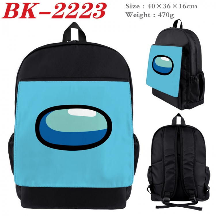 Among us New nylon canvas waterproof backpack 40X36X16CM BK-2223