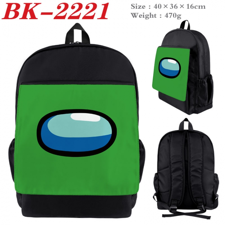 Among us New nylon canvas waterproof backpack 40X36X16CM BK-2221