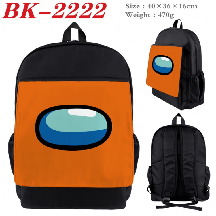 Among us New nylon canvas waterproof backpack 40X36X16CM BK-2222