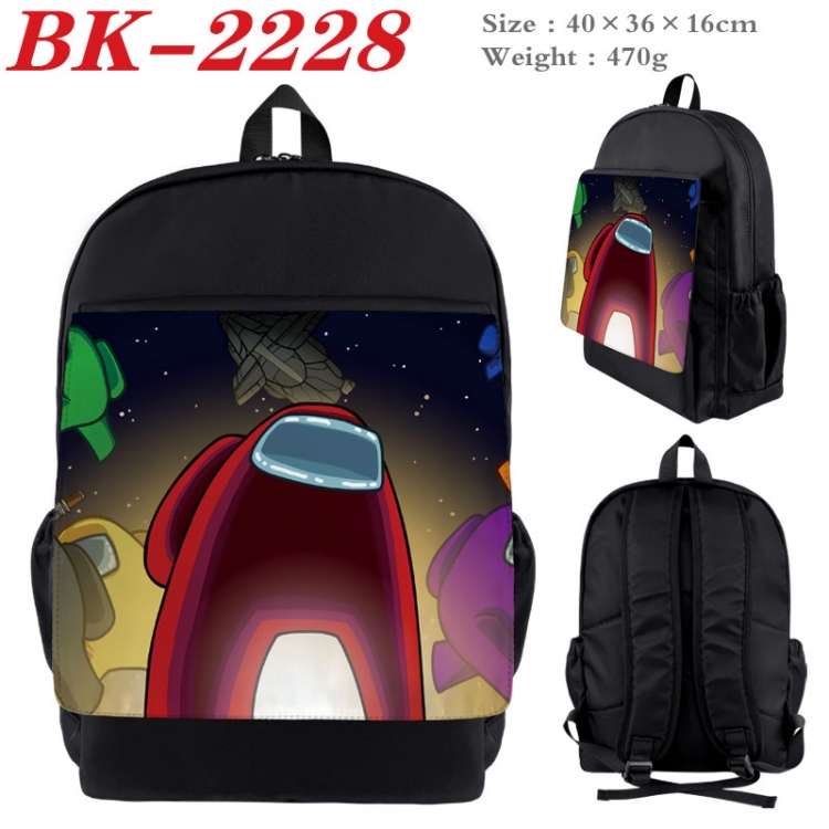 Among us New nylon canvas waterproof backpack 40X36X16CM BK-2228