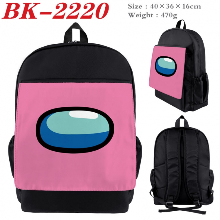 Among us New nylon canvas waterproof backpack 40X36X16CM  BK-2220