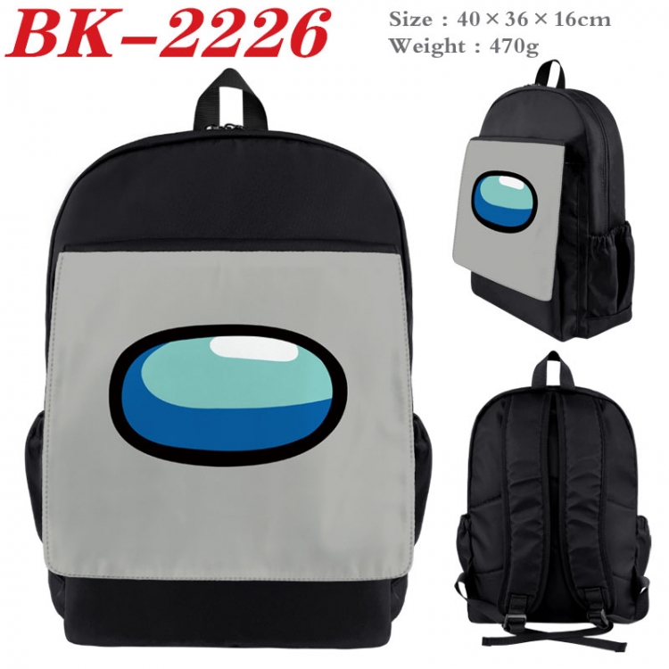 Among us New nylon canvas waterproof backpack 40X36X16CM BK-2226