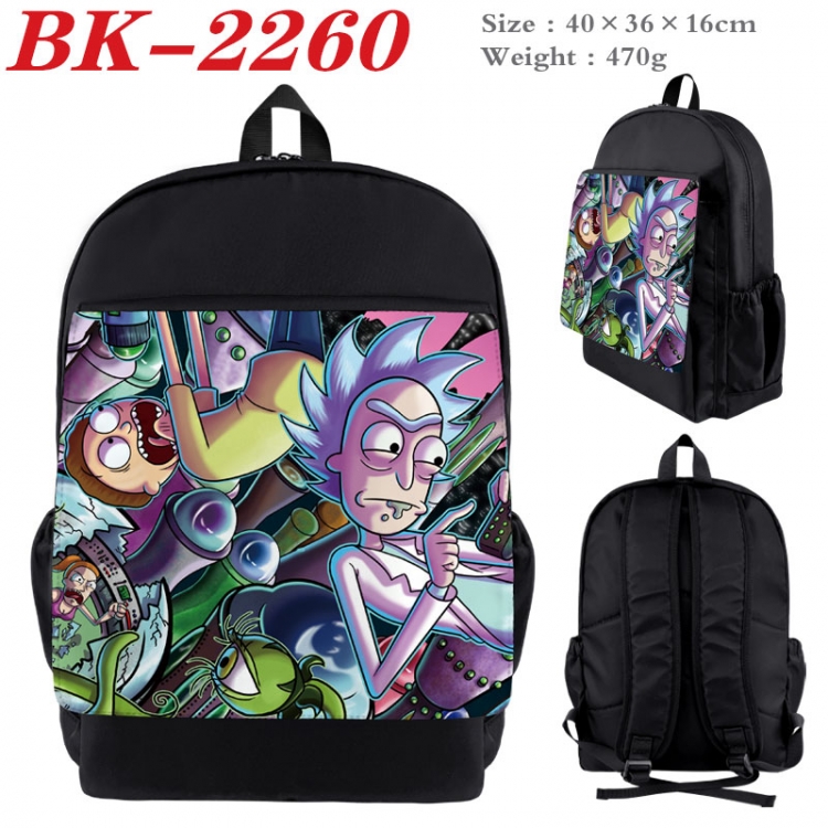 Rick and Morty New nylon canvas waterproof backpack 40X36X16CM BK-2260