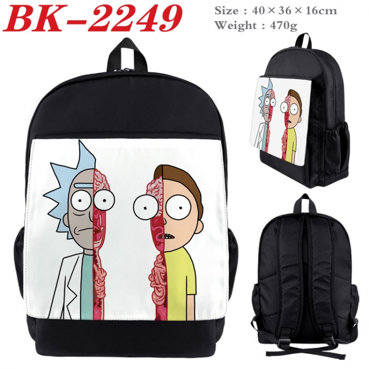 Rick and Morty New nylon canvas waterproof backpack 40X36X16CM BK-2249