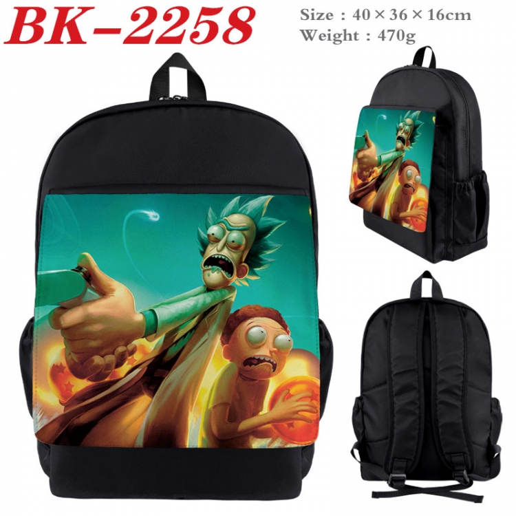 Rick and Morty New nylon canvas waterproof backpack 40X36X16CM BK-2258