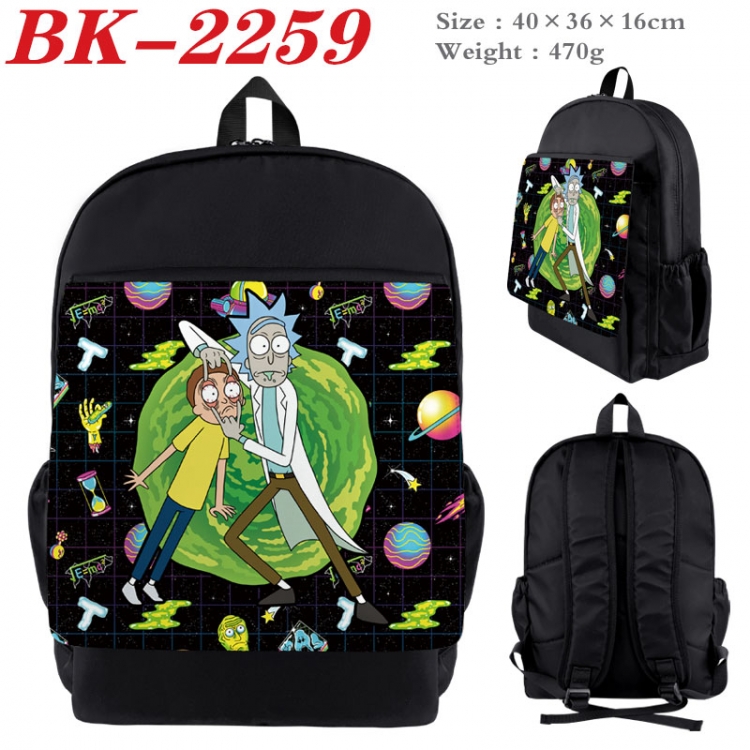 Rick and Morty New nylon canvas waterproof backpack 40X36X16CM BK-2259