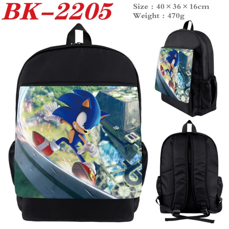 Sonic The Hedgehog New nylon canvas waterproof backpack 40X36X16CM BK-2205