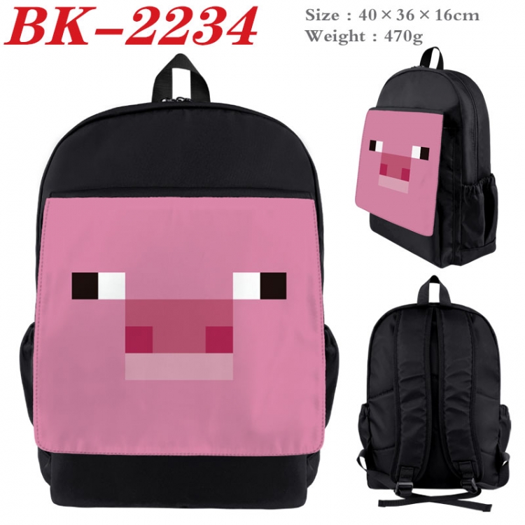 Minecraft New nylon canvas waterproof backpack 40X36X16CM  BK-2234