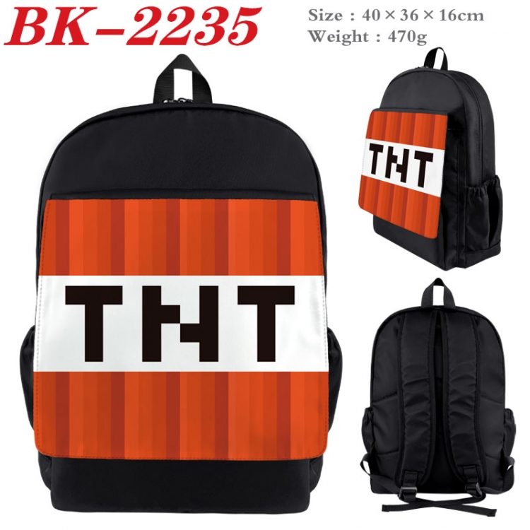 Minecraft New nylon canvas waterproof backpack 40X36X16CM  BK-2235