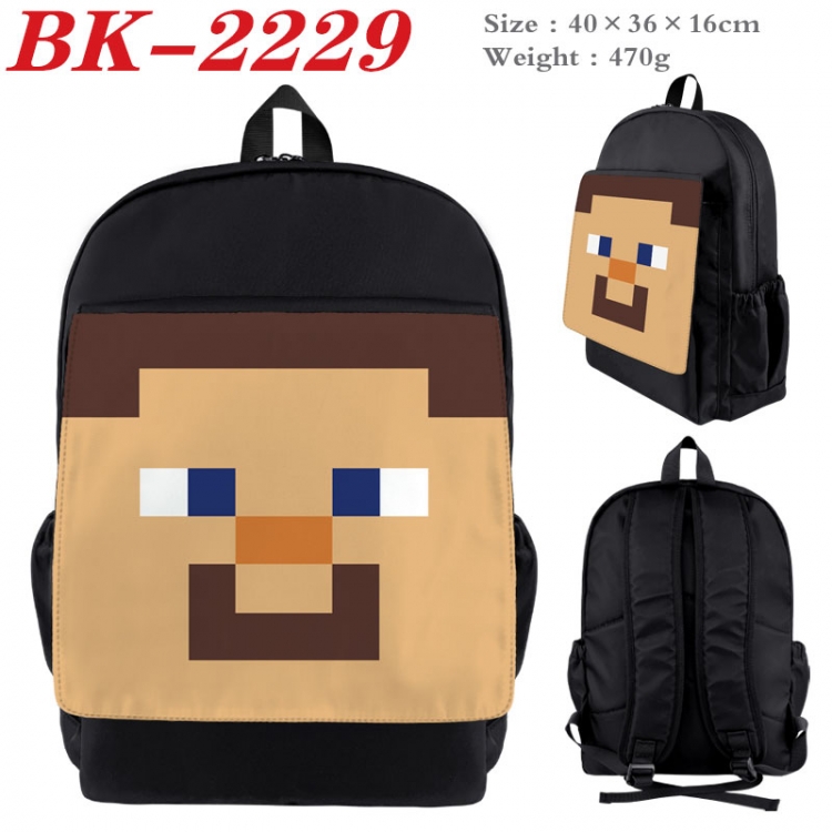 Minecraft New nylon canvas waterproof backpack 40X36X16CM BK-2229