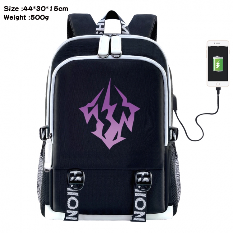 Honkai: Star Rail Anime Double Zipper Data Backpack 44X30X15CM