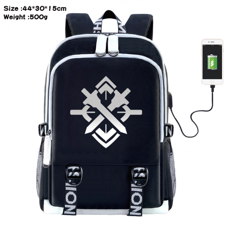 Honkai: Star Rail Anime Double Zipper Data Backpack 44X30X15CM