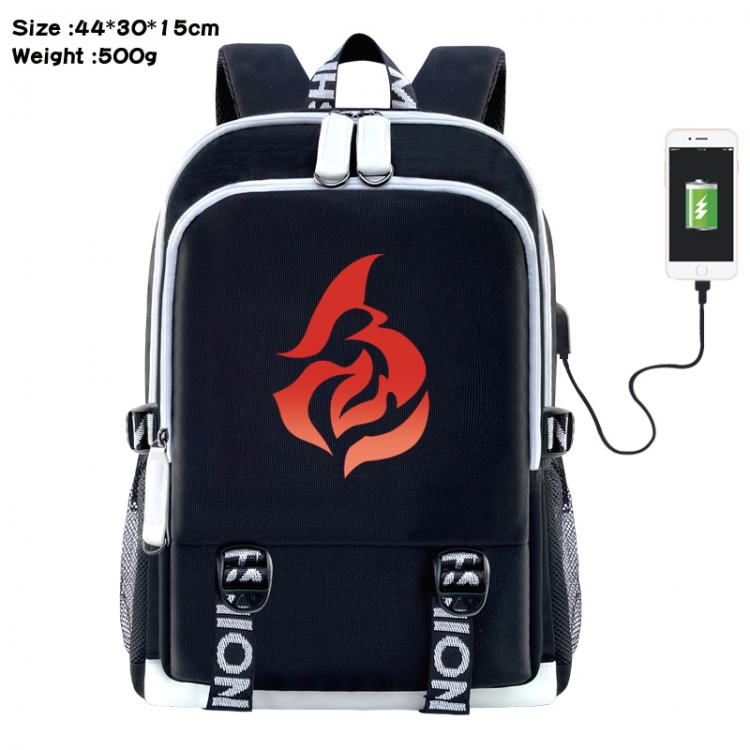 Honkai: Star Rail Anime Double Zipper Data Backpack 44X30X15CM