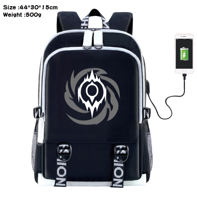 Honkai: Star Rail Anime Double Zipper Data Backpack 44X30X15CM