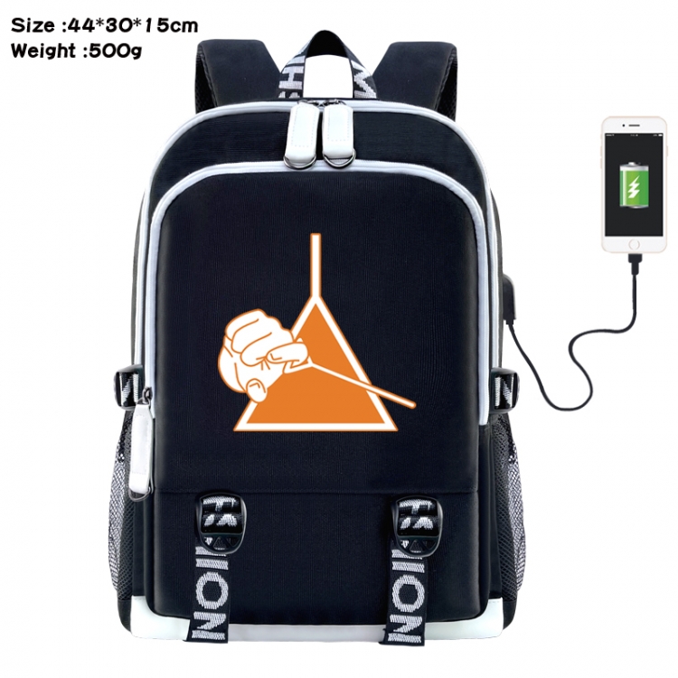 Chainsaw man Anime Double Zipper Data Backpack 44X30X15CM