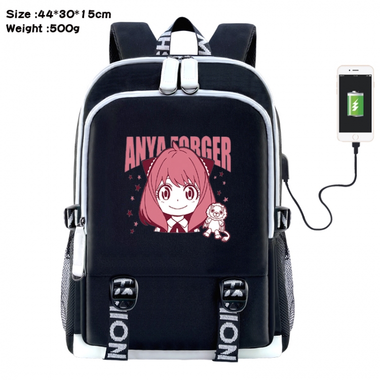 SPY×FAMILY  Anime Double Zipper Data Backpack 44X30X15CM