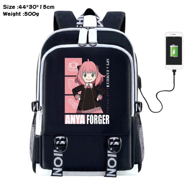 SPY×FAMILY  Anime Double Zipper Data Backpack 44X30X15CM