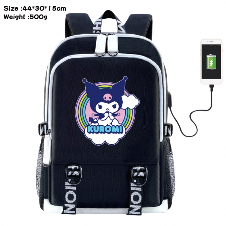 Sanrio Anime Double Zipper Data Backpack 44X30X15CM