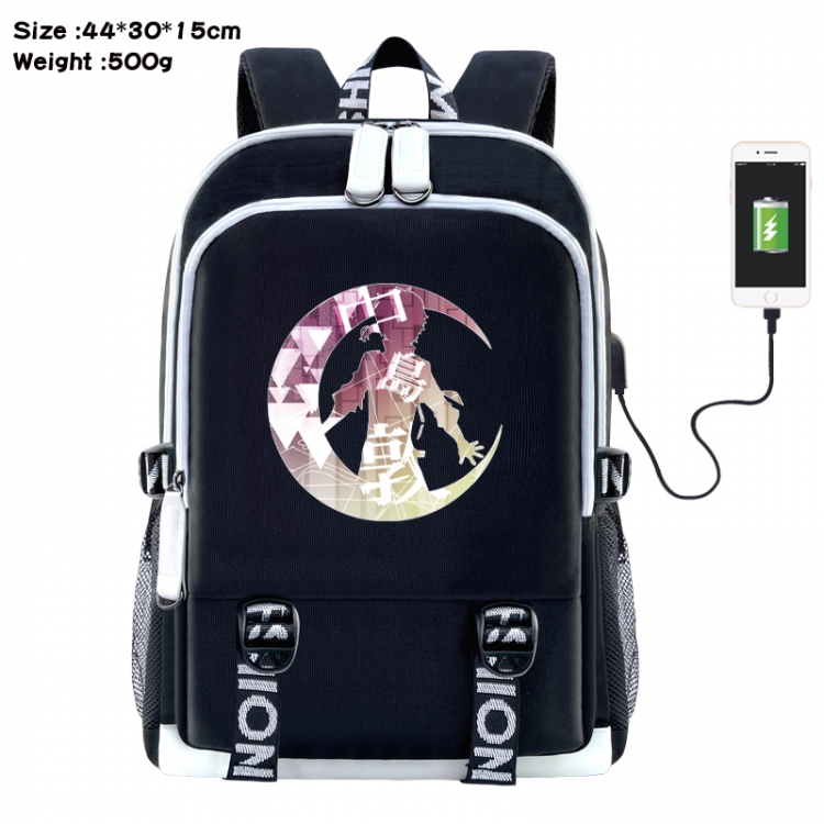 Bungo Stray Dogs Anime Double Zipper Data Backpack 44X30X15CM