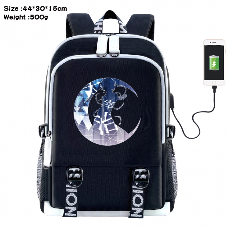 Bungo Stray Dogs Anime Double Zipper Data Backpack 44X30X15CM