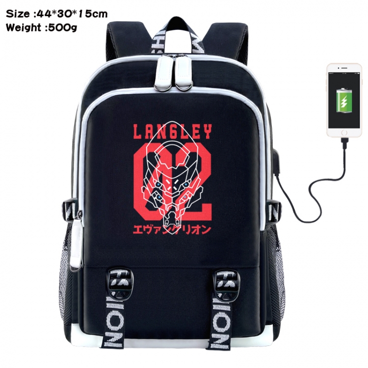 EVA Anime Double Zipper Data Backpack 44X30X15CM