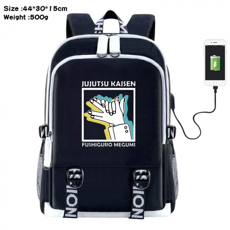 Jujutsu Kaisen Anime Double Zipper Data Backpack 44X30X15CM