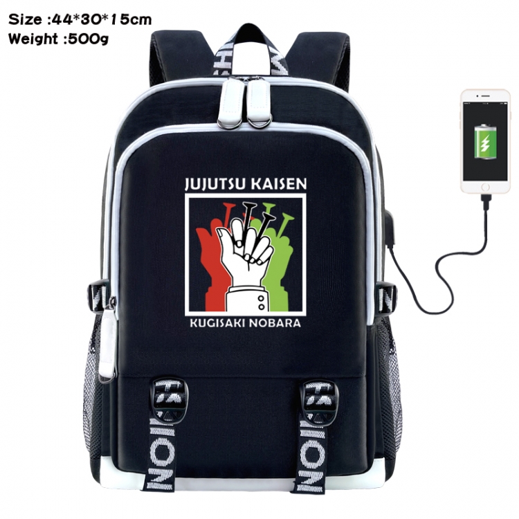 Jujutsu Kaisen Anime Double Zipper Data Backpack 44X30X15CM